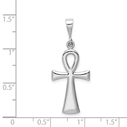 14K Weißgold Anch-Kreuz-Anhänger