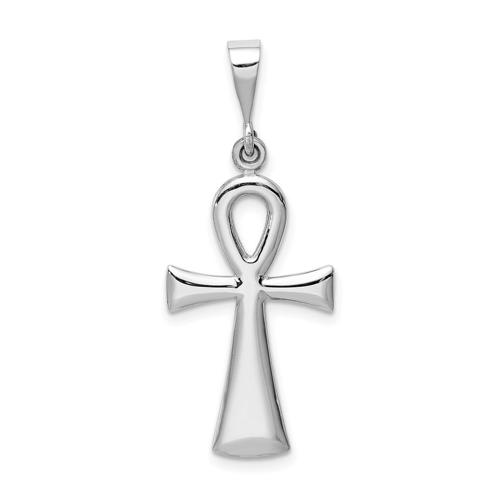 14K Weißgold Anch-Kreuz-Anhänger