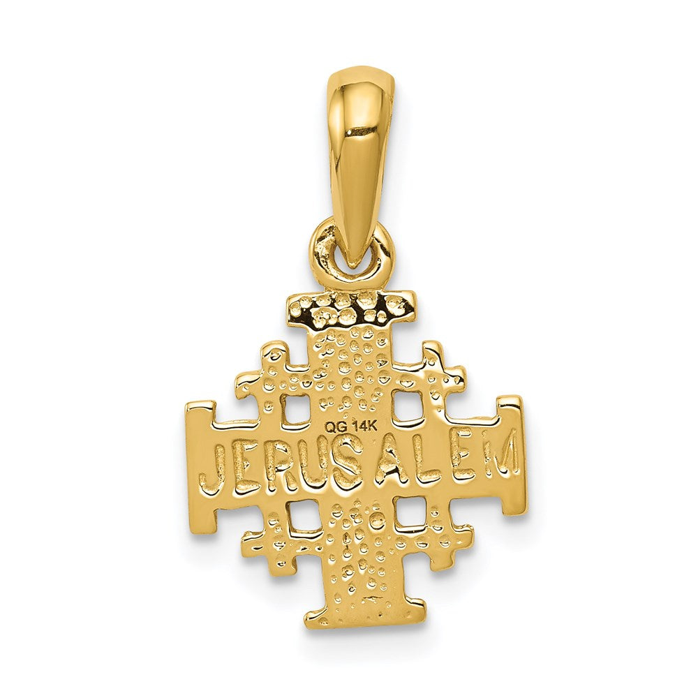 14K Gelbgold Jerusalemkreuz-Charm