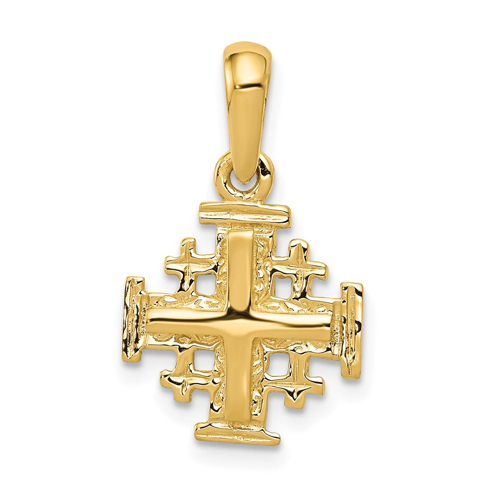 14K Gelbgold Jerusalemkreuz-Charm