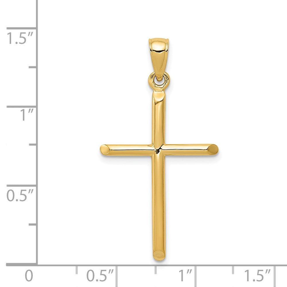 14K Gelbgold polierter Kreuzanhänger