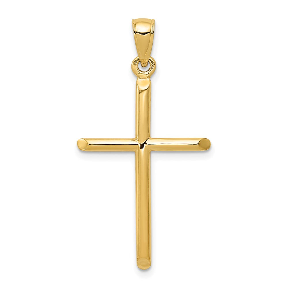 14K Gelbgold polierter Kreuzanhänger