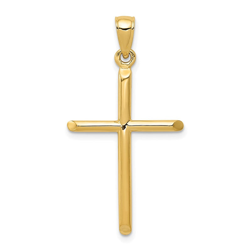14K Gelbgold polierter Kreuzanhänger