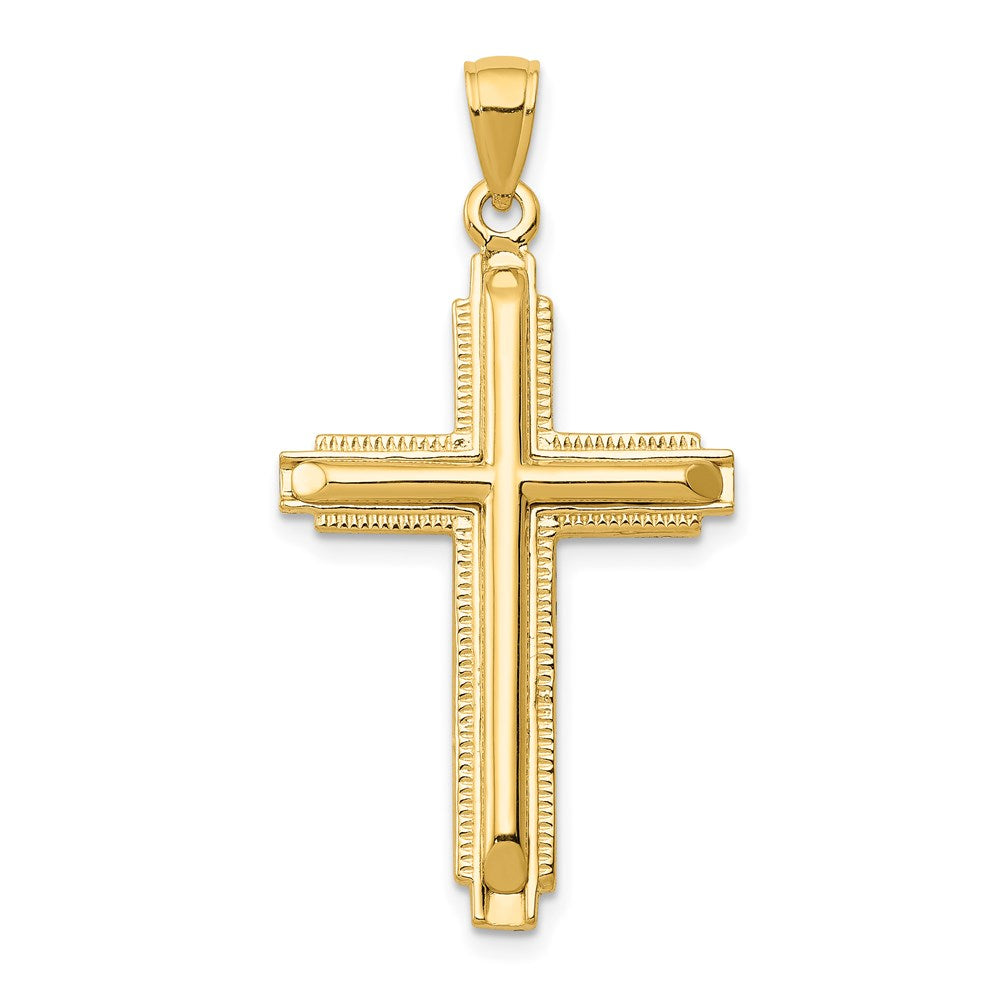 14K Gelbgold Polierter Kreuz-Anhänger