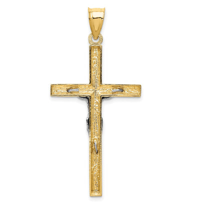 14K Bicolor Gold Kruzifix-Anhänger