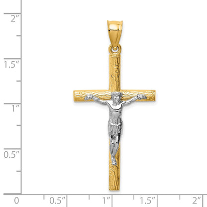14K Bicolor Gold Kruzifix-Anhänger