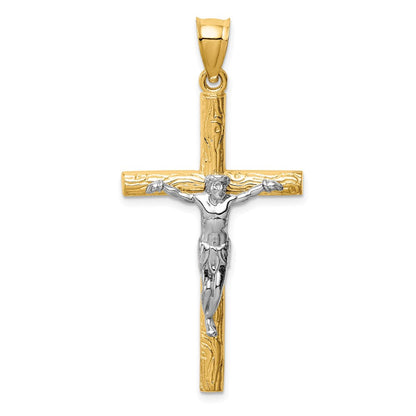 14K Bicolor Gold Kruzifix-Anhänger
