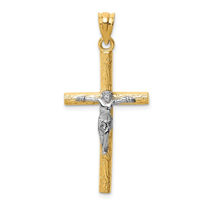 14K Bicolor Gold Kruzifix-Anhänger