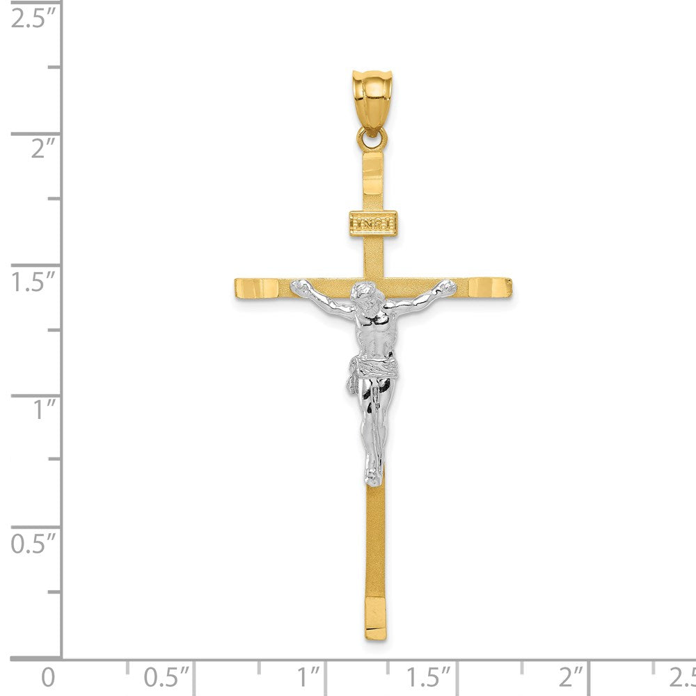 14K Bicolor Gold Kruzifix-Anhänger