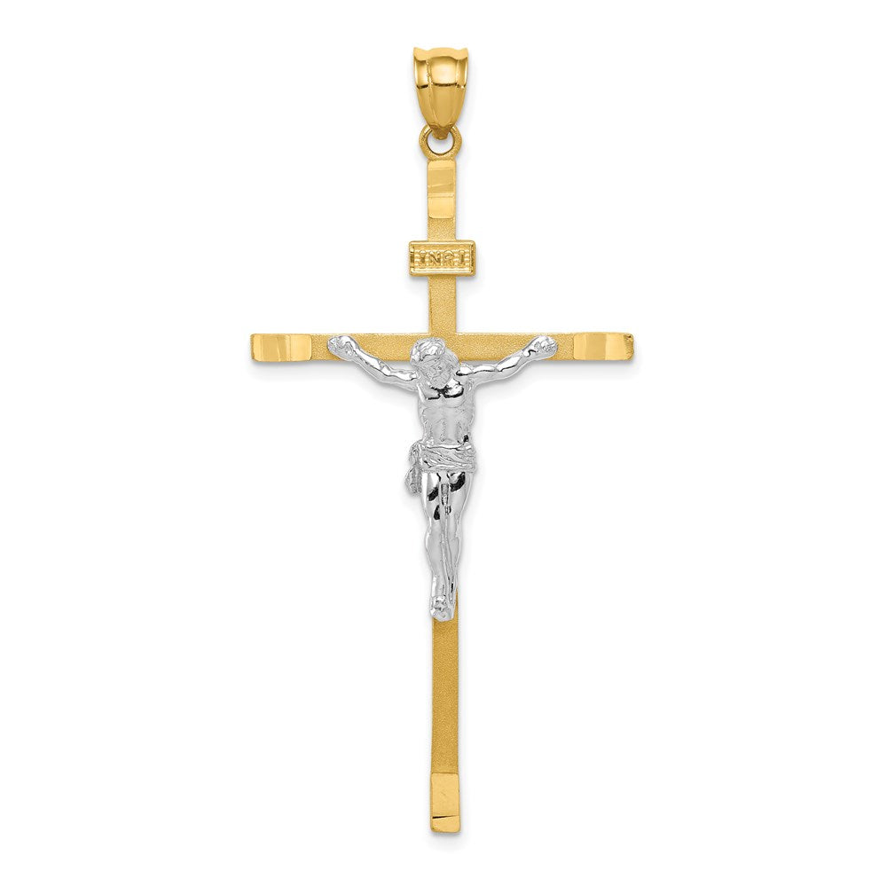 14K Bicolor Gold Kruzifix-Anhänger