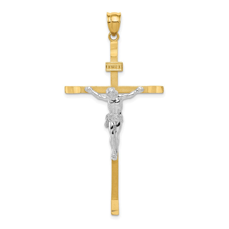 14K Bicolor Gold Kruzifix-Anhänger