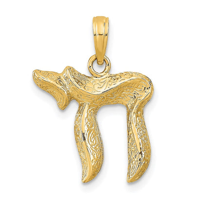 14K Gelbgold Chai-Anhänger