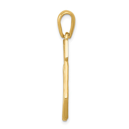 14K Gelbgold Chai-Anhänger mit Filigranarbeit