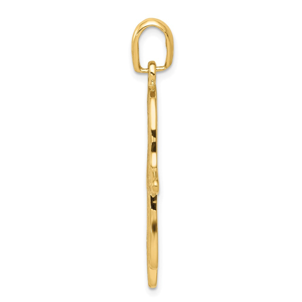 14K Gelbgold Chamseh-Anhänger, filigran