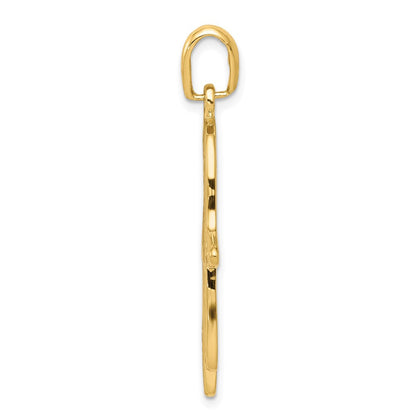 14K Gelbgold Chamseh-Anhänger, filigran