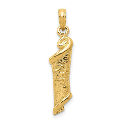 14K Gelbgold Tora-Anhänger mit Davidstern