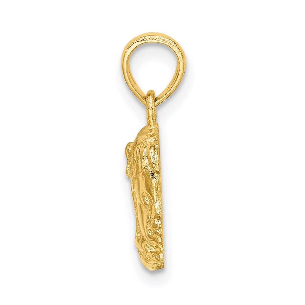 14K Gelbgold Mädchen Kopf Charm