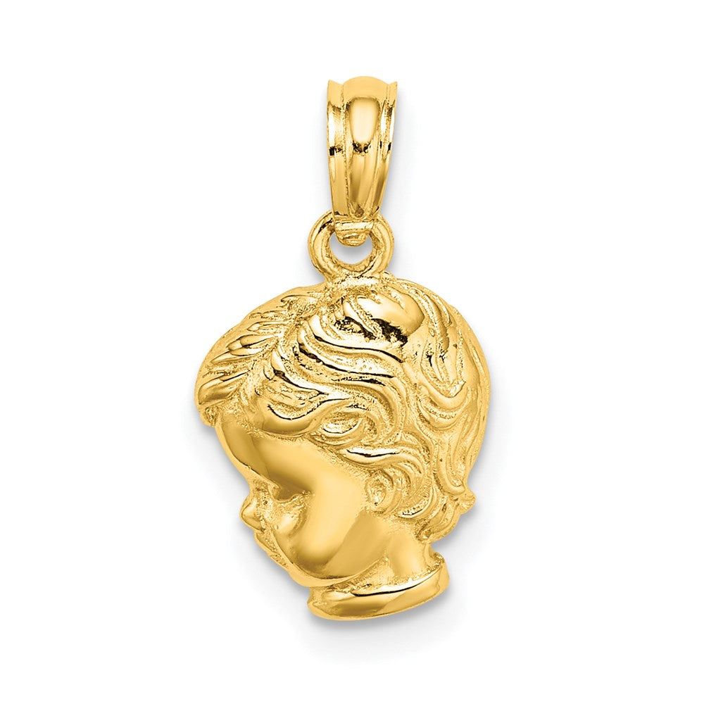 14K Gelbgold Junge Kopf Charm