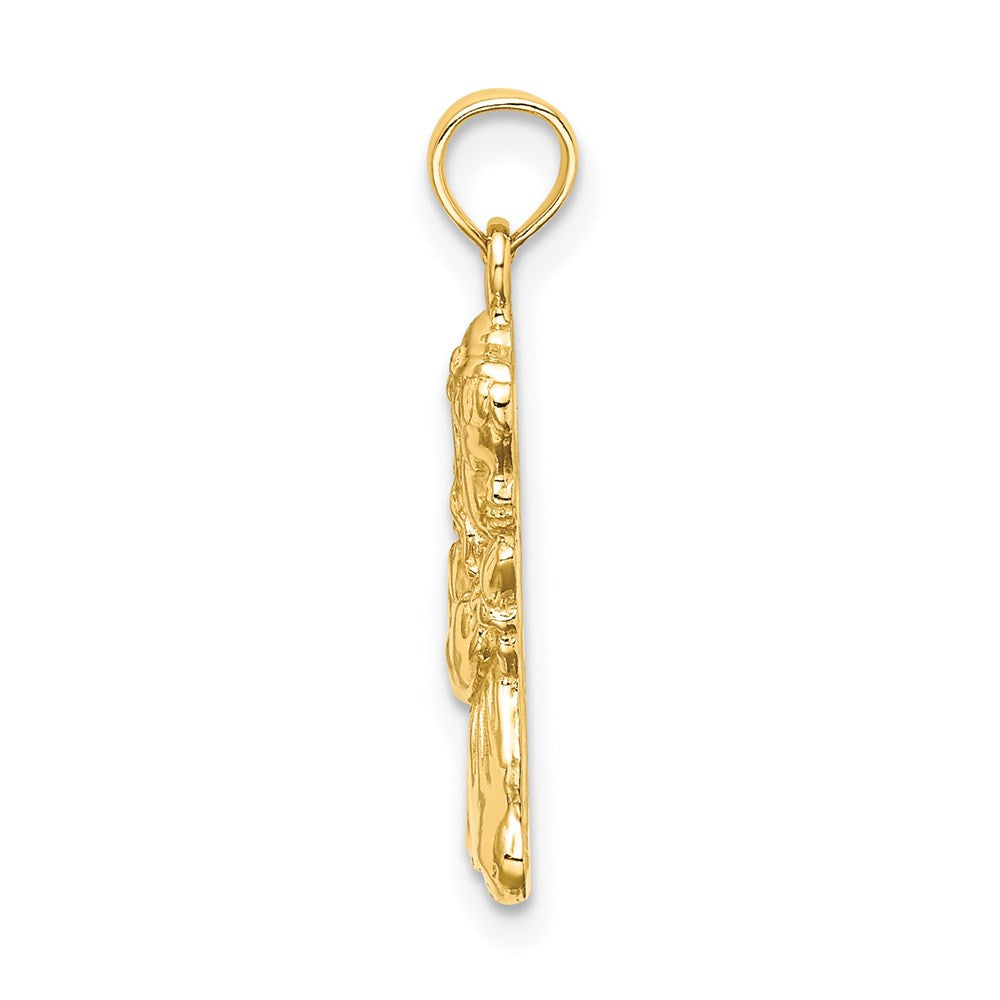 14K Gelbgold Betend Mädchen Charm