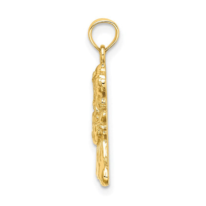 14K Gelbgold Betend Mädchen Charm