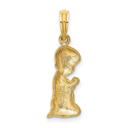 14K Gelbgold Betend Junge Charm