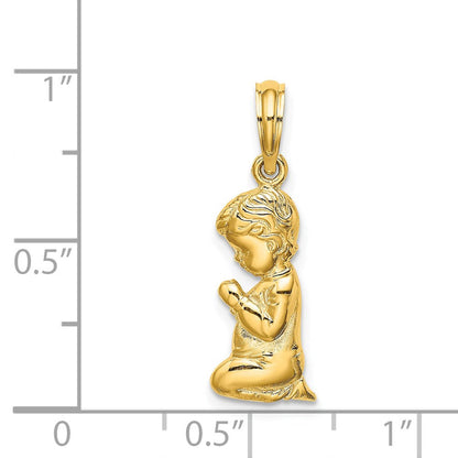 14K Gelbgold Betend Junge Charm