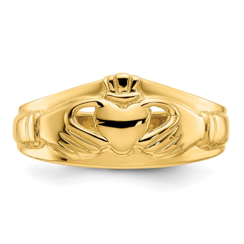 14K Gelbgold Poliert Damen Claddagh-Ring