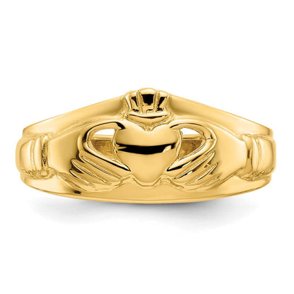 14K Gelbgold Poliert Damen Claddagh-Ring