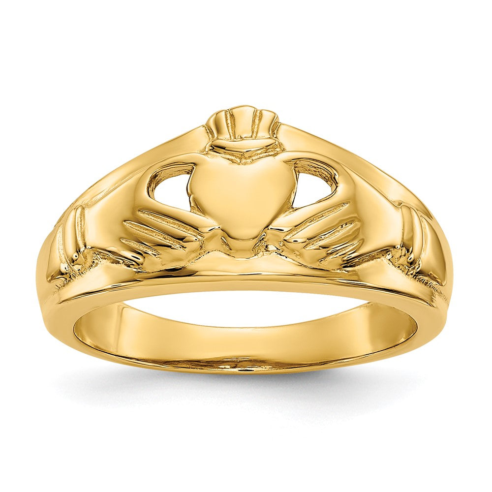 14K Gelbgold Poliert Damen Claddagh-Ring