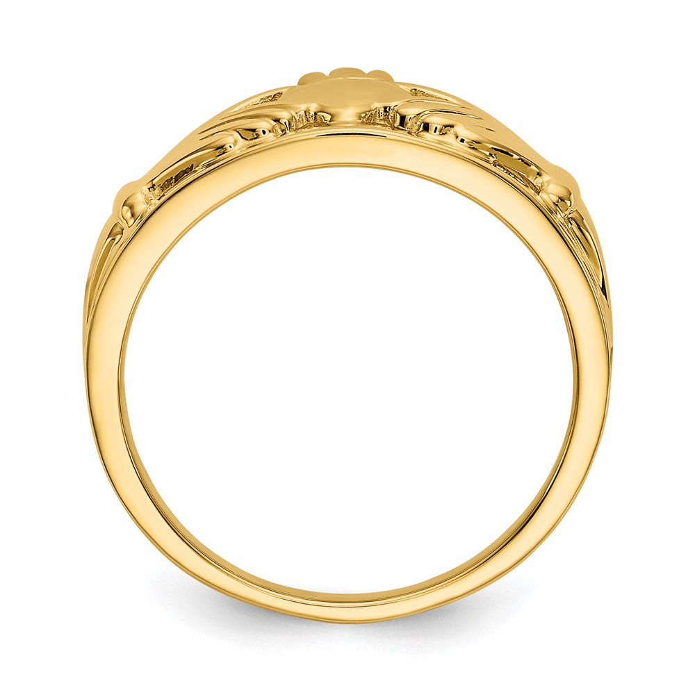 14K Gelbgold Poliert Damen Claddagh-Ring