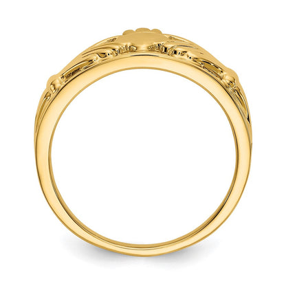 14K Gelbgold Poliert Damen Claddagh-Ring