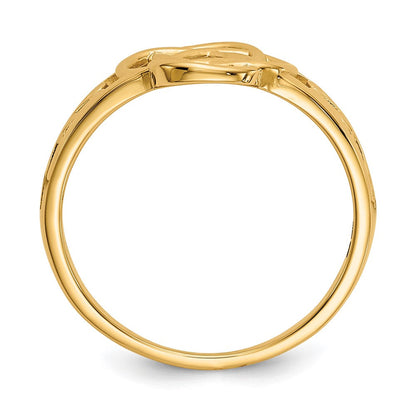 14K Gelbgold Poliert Damen Ring mit Keltischem Knoten