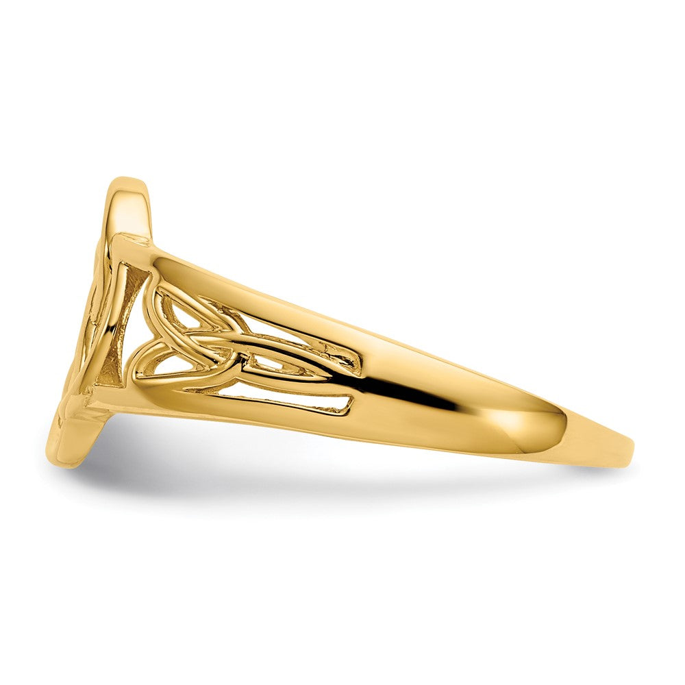 14K Gelbgold Poliert Damen Ring mit Keltischem Knoten