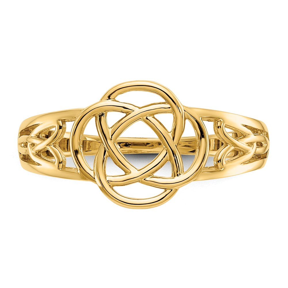 14K Gelbgold Poliert Damen Ring mit Keltischem Knoten