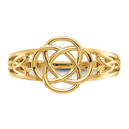 14K Gelbgold Poliert Damen Ring mit Keltischem Knoten