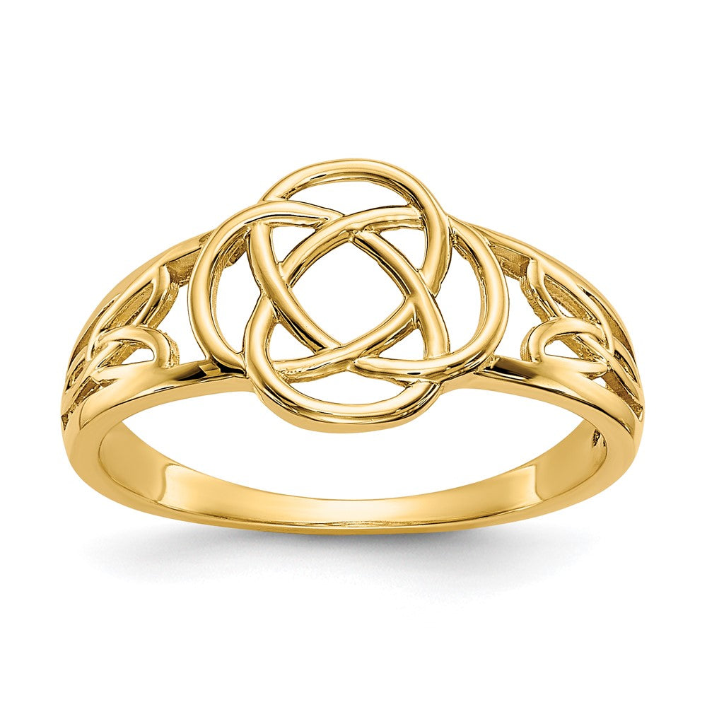 14K Gelbgold Poliert Damen Ring mit Keltischem Knoten