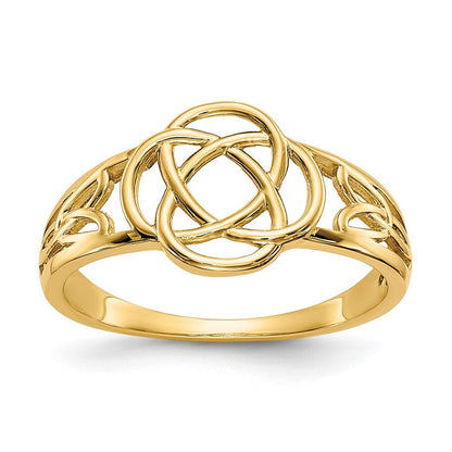 14K Gelbgold Poliert Damen Ring mit Keltischem Knoten