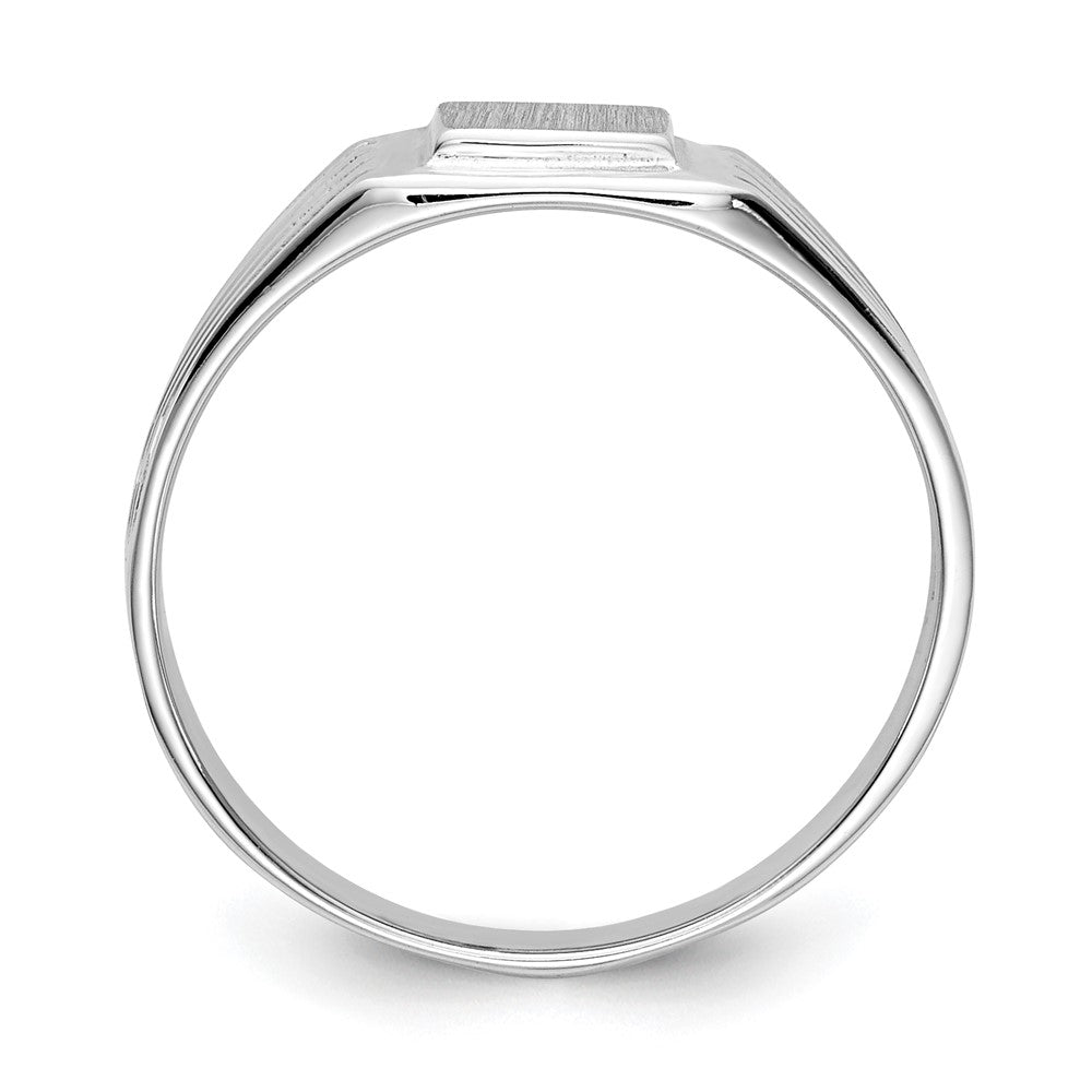 14K Weißgold Siegelring für Kinder