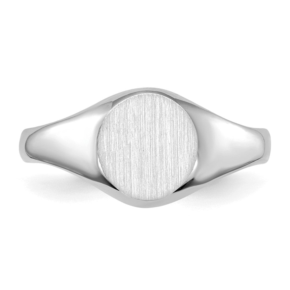 14K Weißgold Siegelring für Kinder