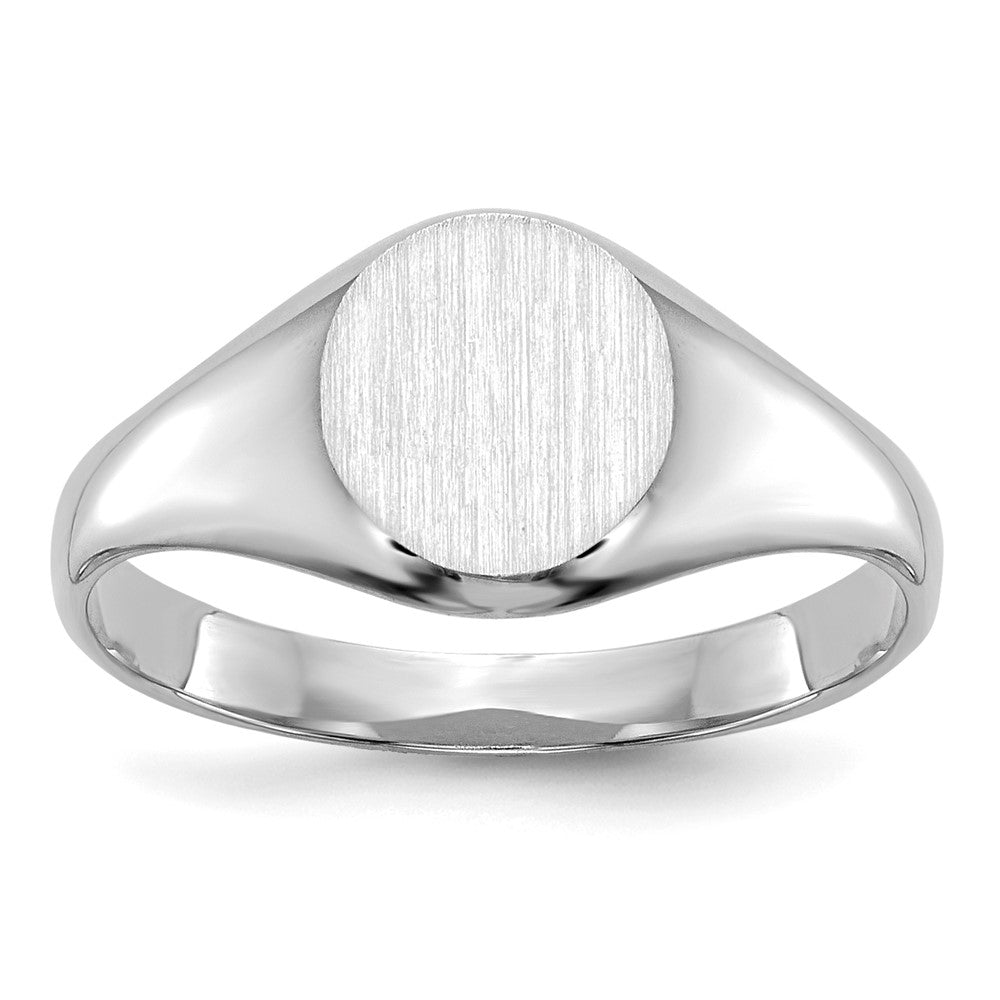 14K Weißgold Siegelring für Kinder