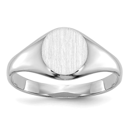 14K Weißgold Siegelring für Kinder