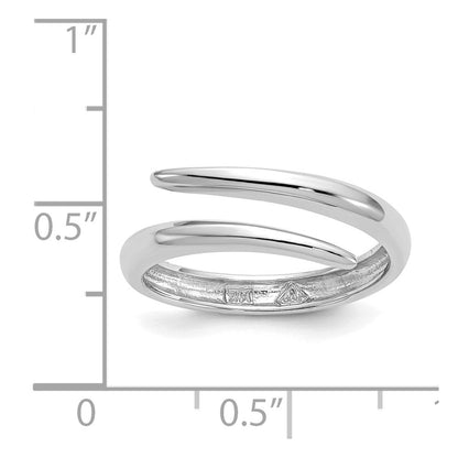 14K Weißgold Bypass-Ring