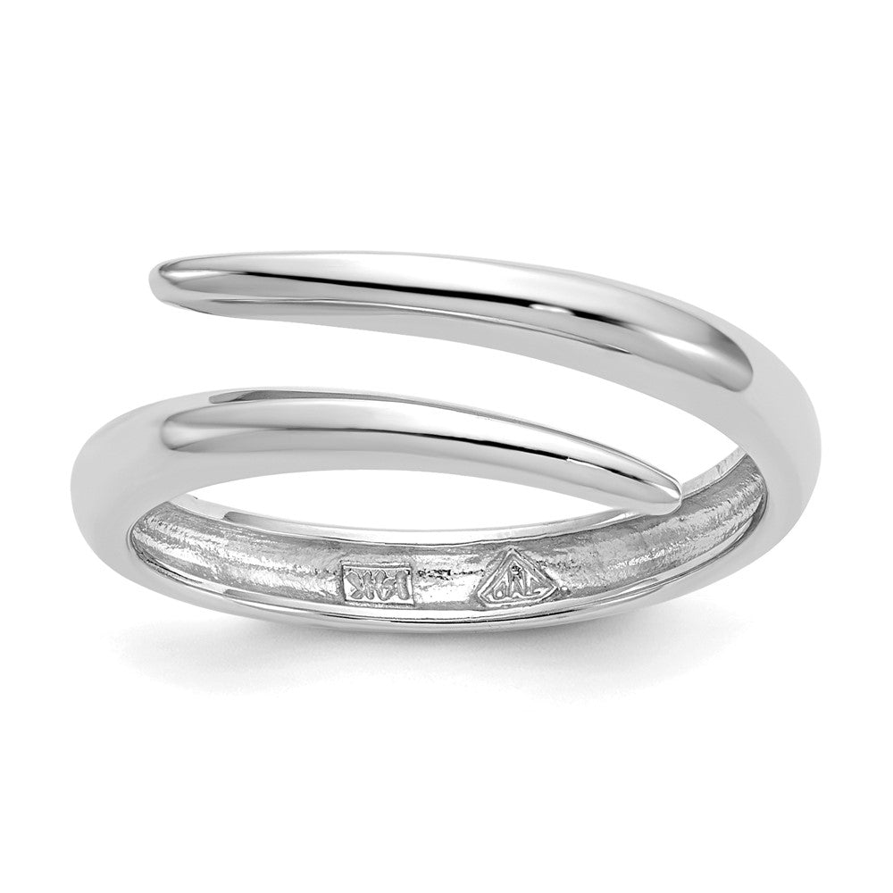 14K Weißgold Bypass-Ring