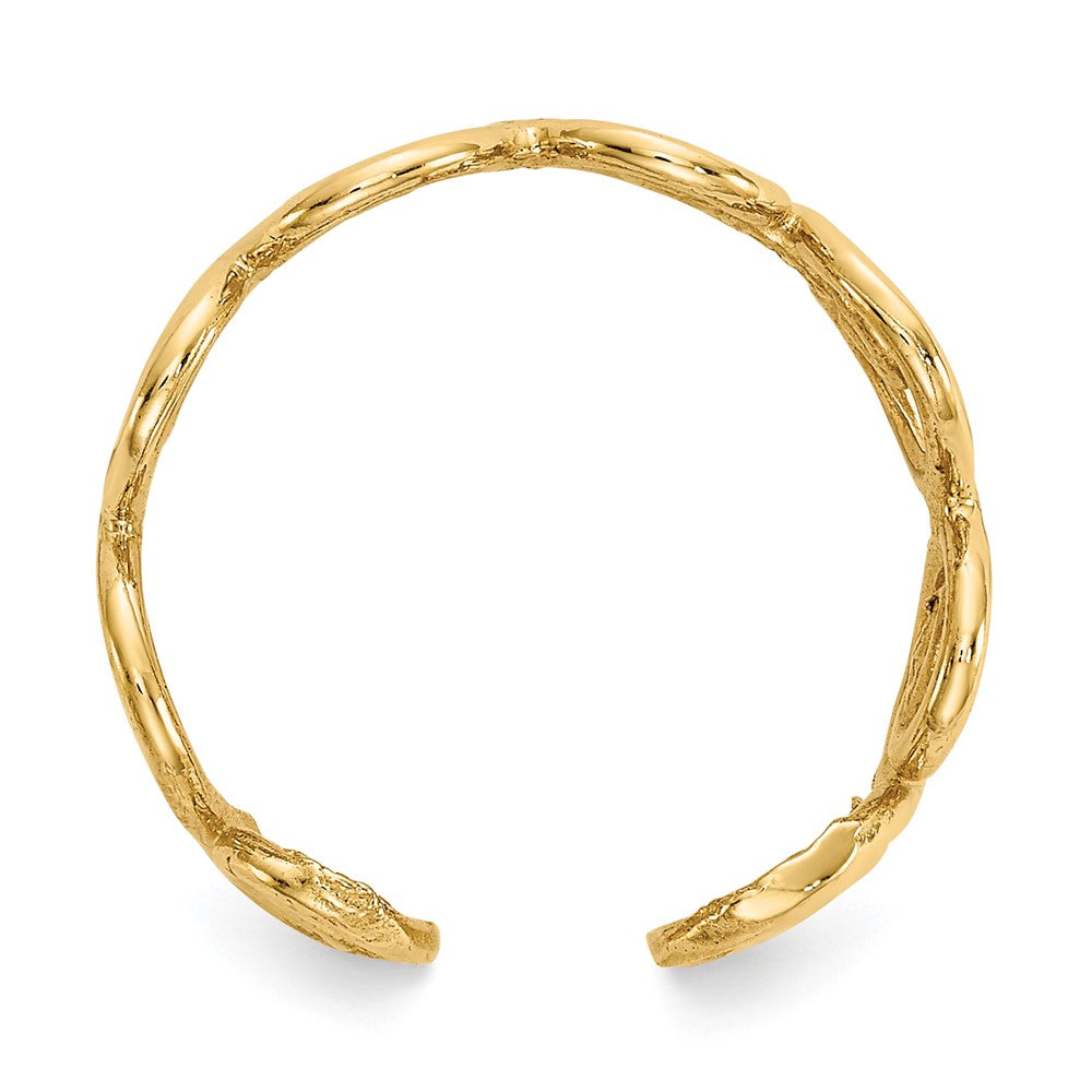14K Gelbgold Ranke Zehenring