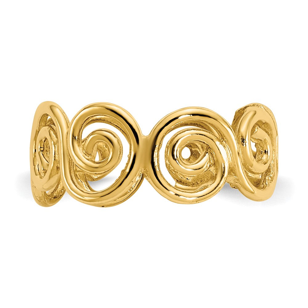 14K Gelbgold Ranke Zehenring