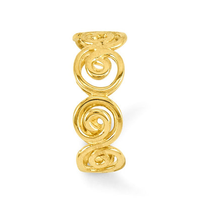 14K Gelbgold Ranke Zehenring