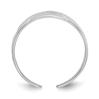 14K Weißgold Fantasie Zehenring