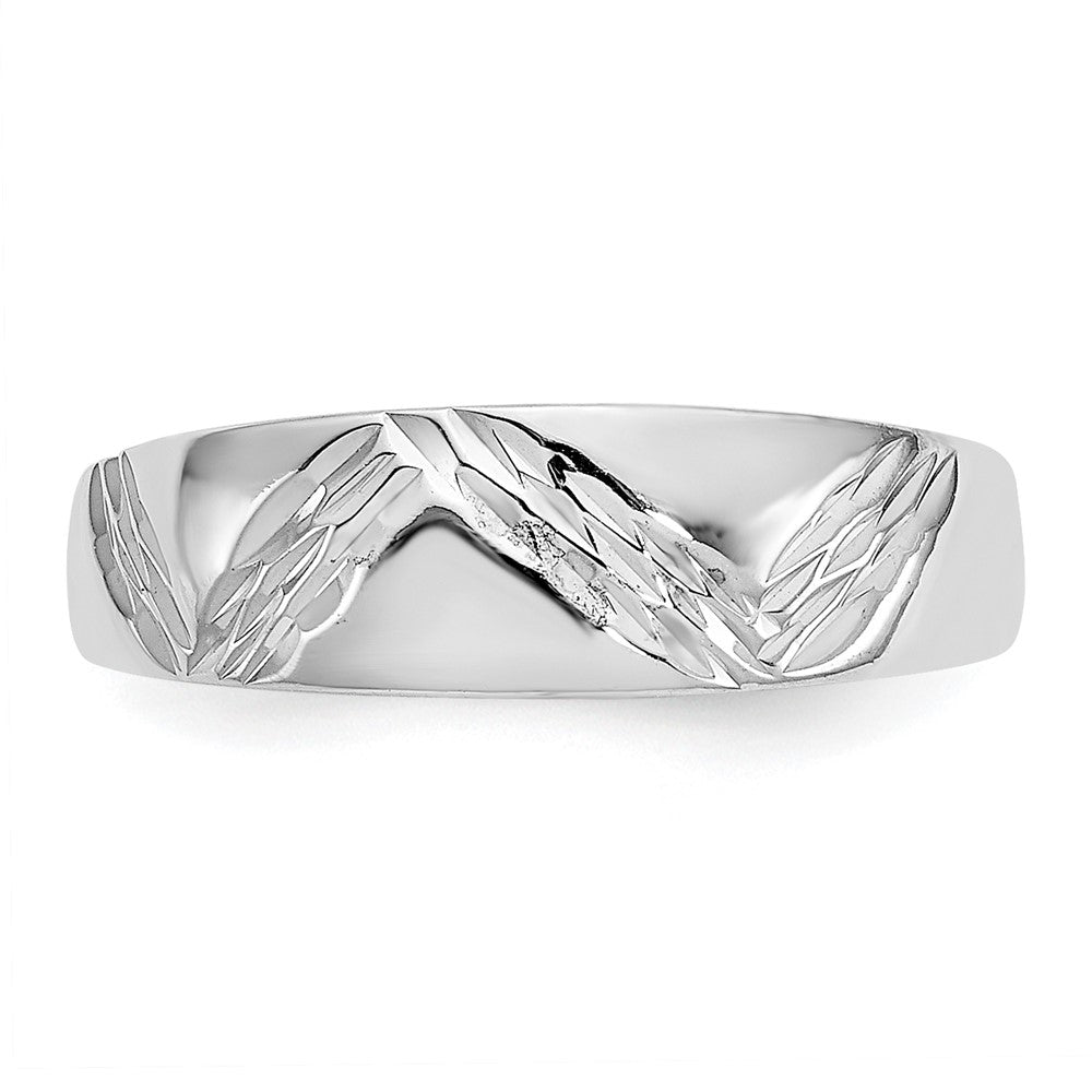 14K Weißgold Fantasie Zehenring