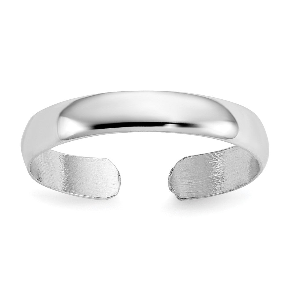 14K Weißgold Hoch Poliert Zehenring