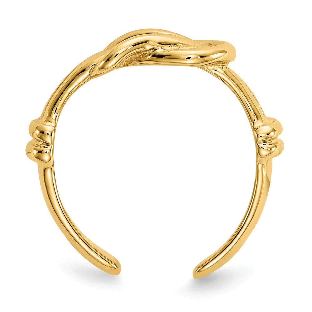 14K Gelbgold Liebe Knoten Zehenring